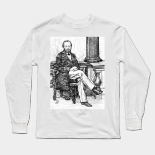 FYODOR DOSTOEVSKY pencil portrait .1 Long Sleeve T-Shirt